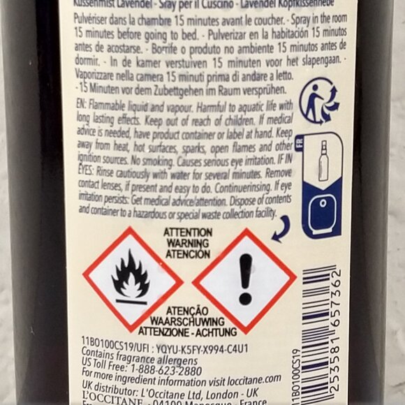 L'Occitane DISCONTINUED Cocon De Serenite Relaxing Pillow Mist 3.3oz NEW - Picture 4 of 5